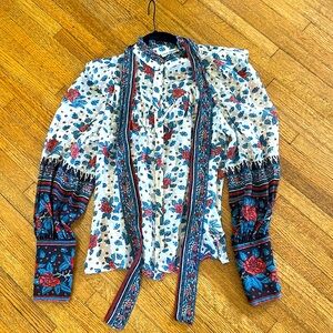 Never worn Ulla Johnson sleeveless silk shirt